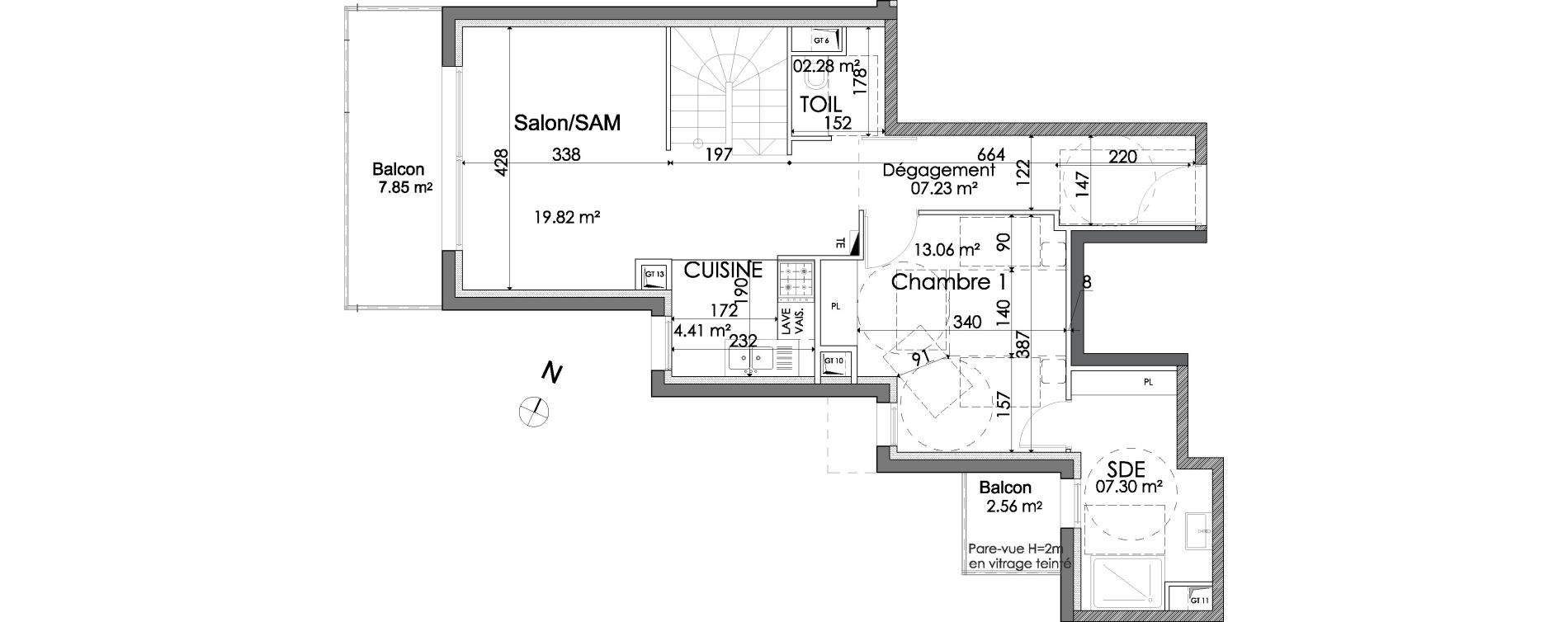 Duplex T5 de 106,74 m2 &agrave; Alfortville Centre