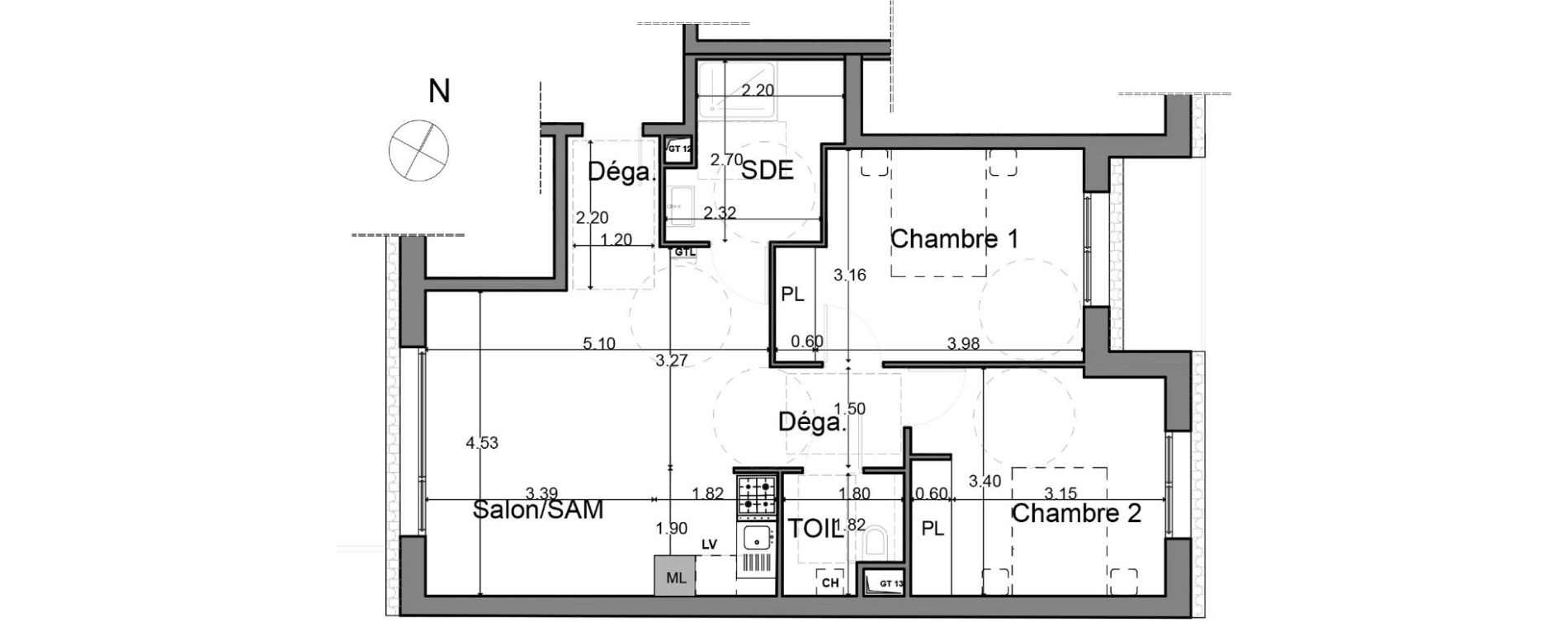 Appartement T3 de 65,32 m2 &agrave; Alfortville Centre