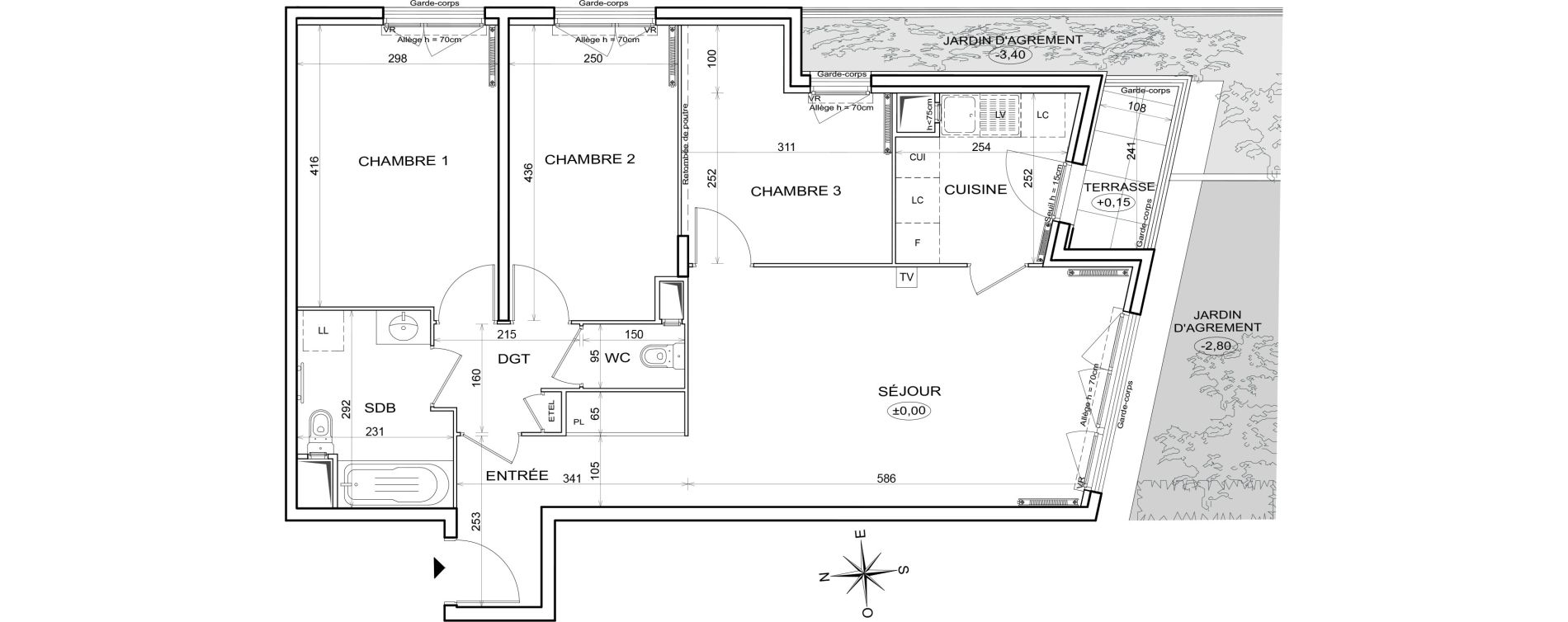 Appartement T4 de 76,93 m2 &agrave; Alfortville Centre