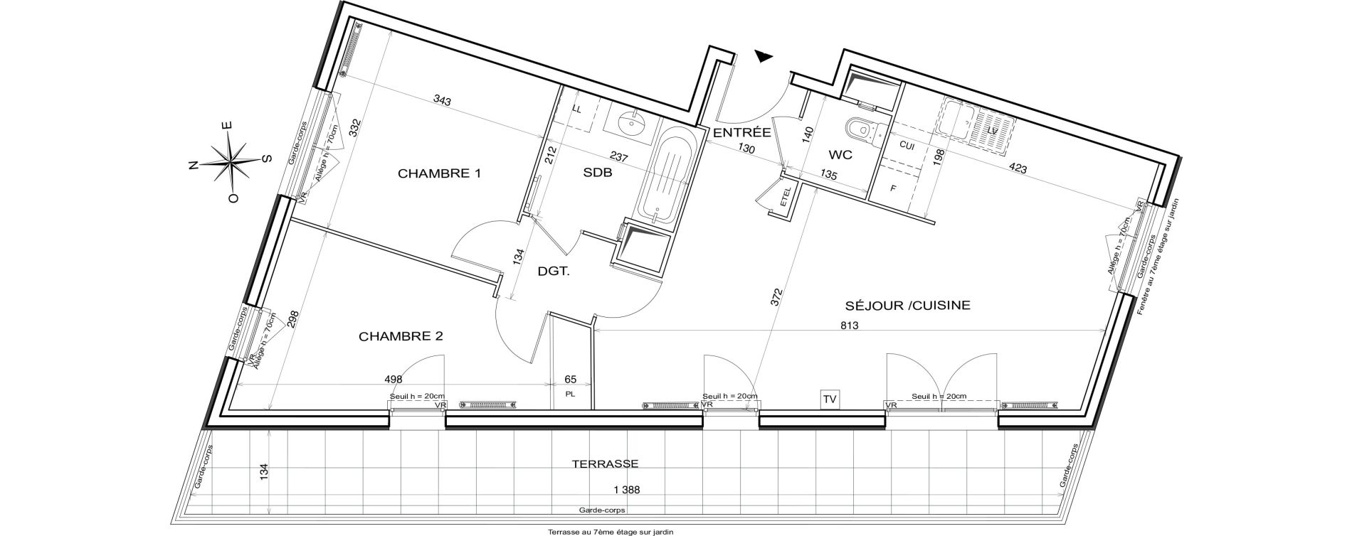 Appartement T3 de 66,43 m2 &agrave; Alfortville Centre