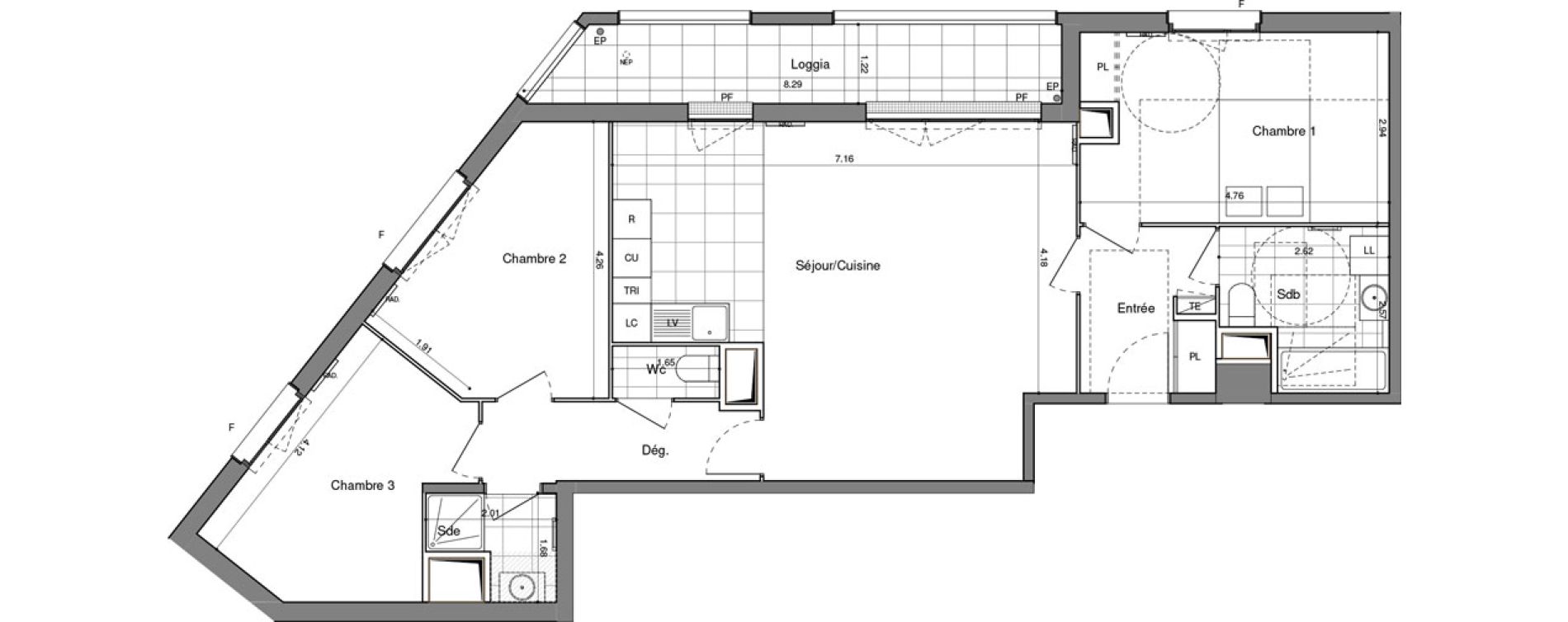 Appartement T4 de 89,61 m2 &agrave; Alfortville Grand ensemble