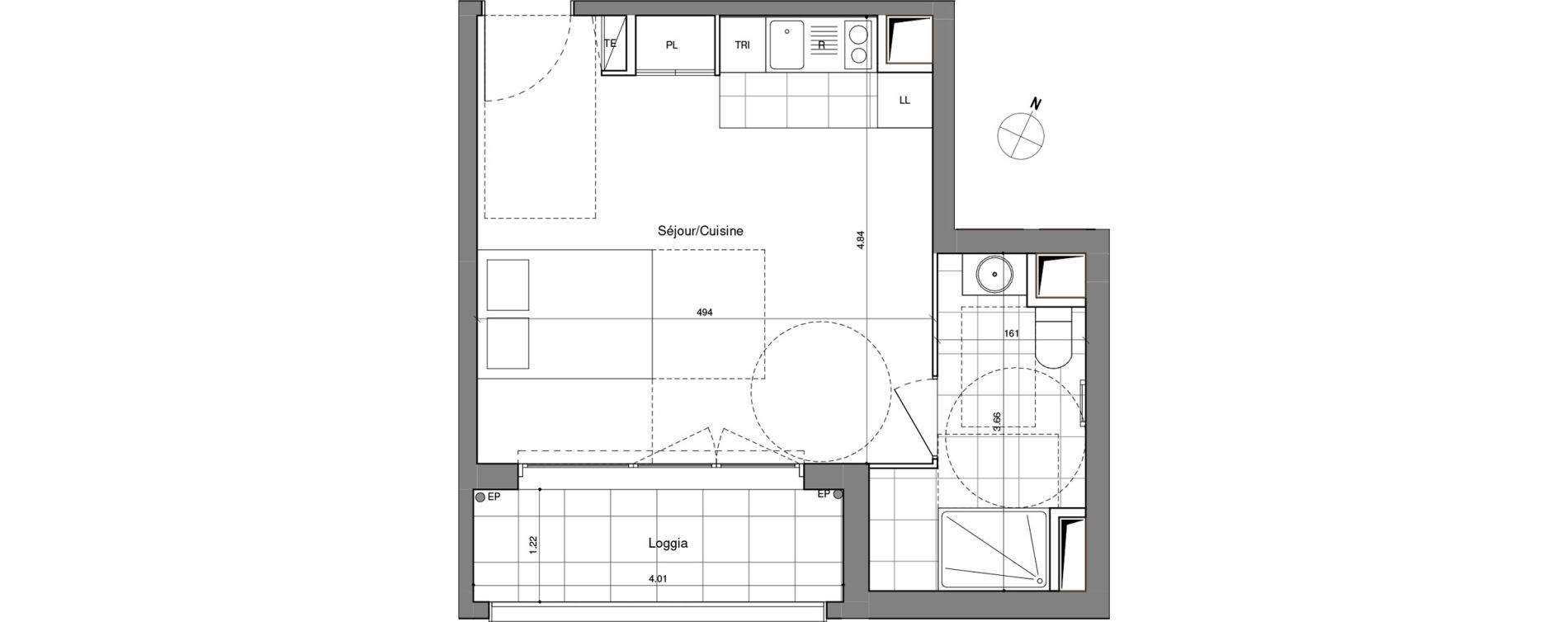 Appartement T1 de 30,20 m2 &agrave; Alfortville Grand ensemble