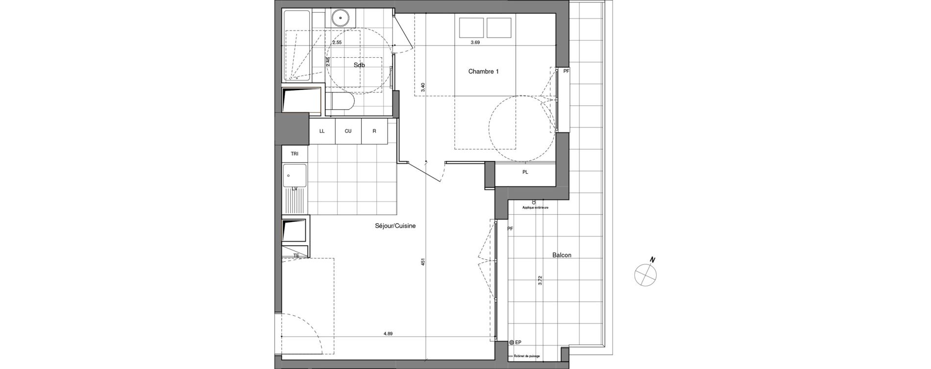 Appartement T2 de 42,40 m2 &agrave; Alfortville Grand ensemble