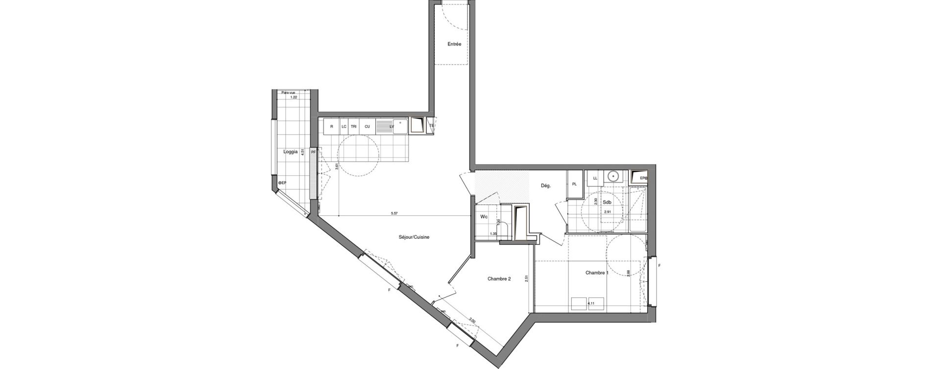 Appartement T3 de 70,11 m2 &agrave; Alfortville Grand ensemble