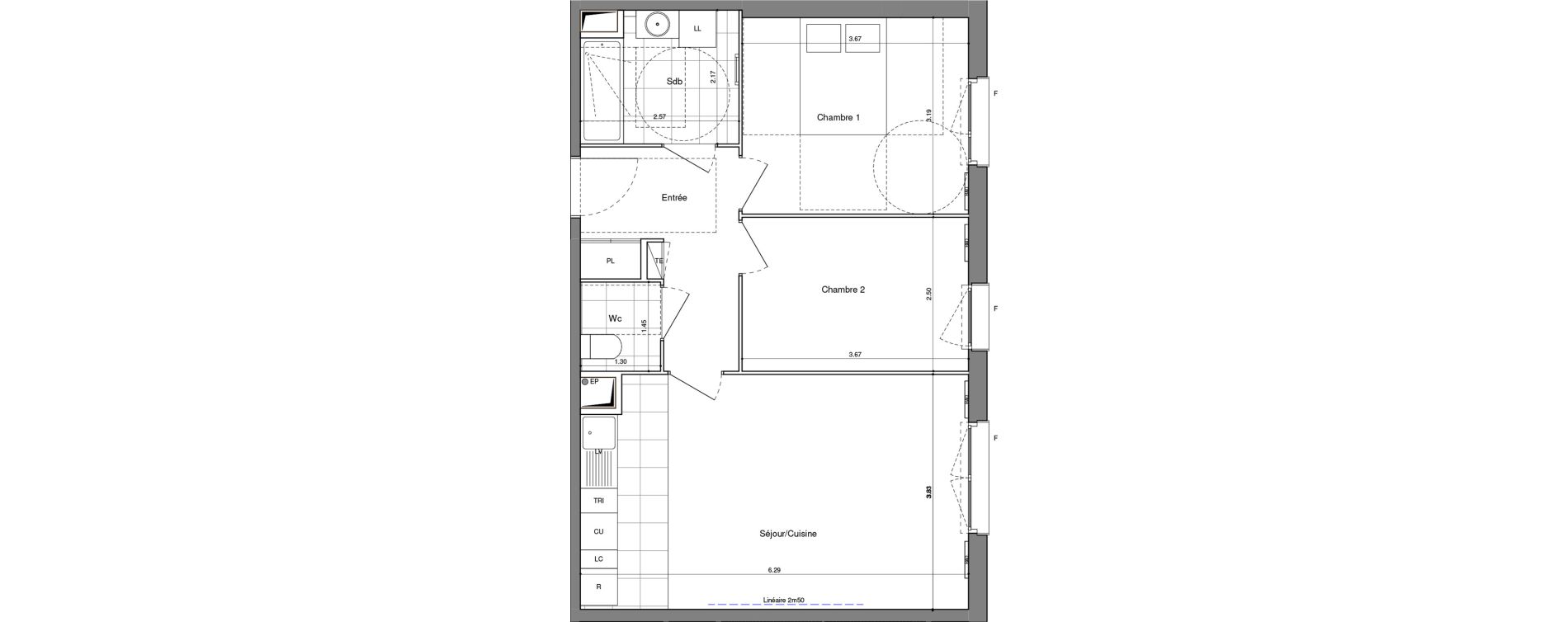 Appartement T3 de 58,68 m2 &agrave; Alfortville Grand ensemble