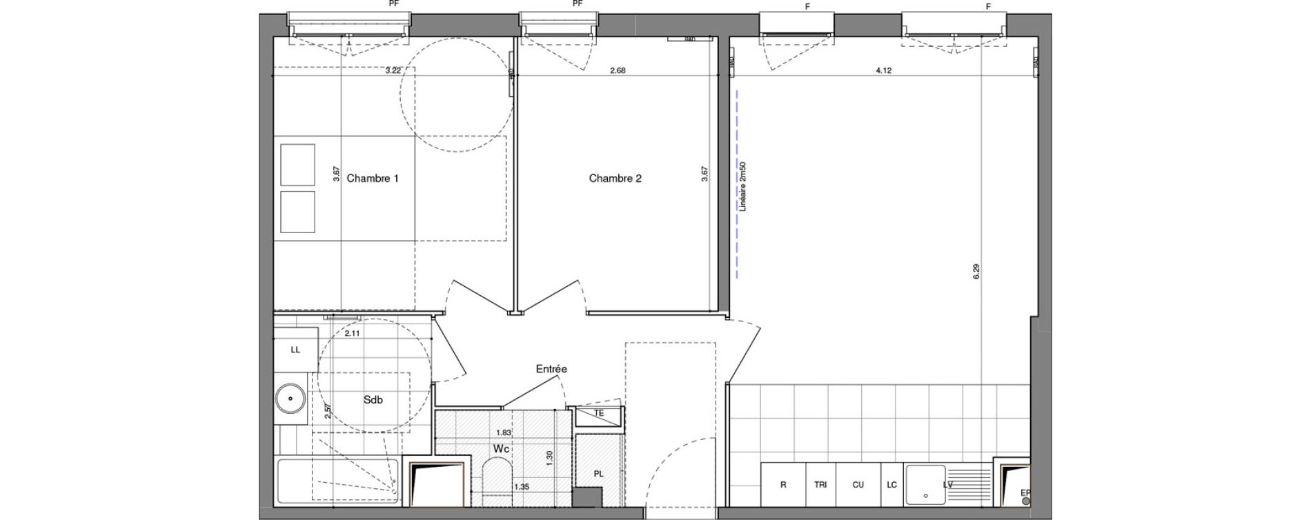 Appartement T3 de 61,23 m2 &agrave; Alfortville Grand ensemble