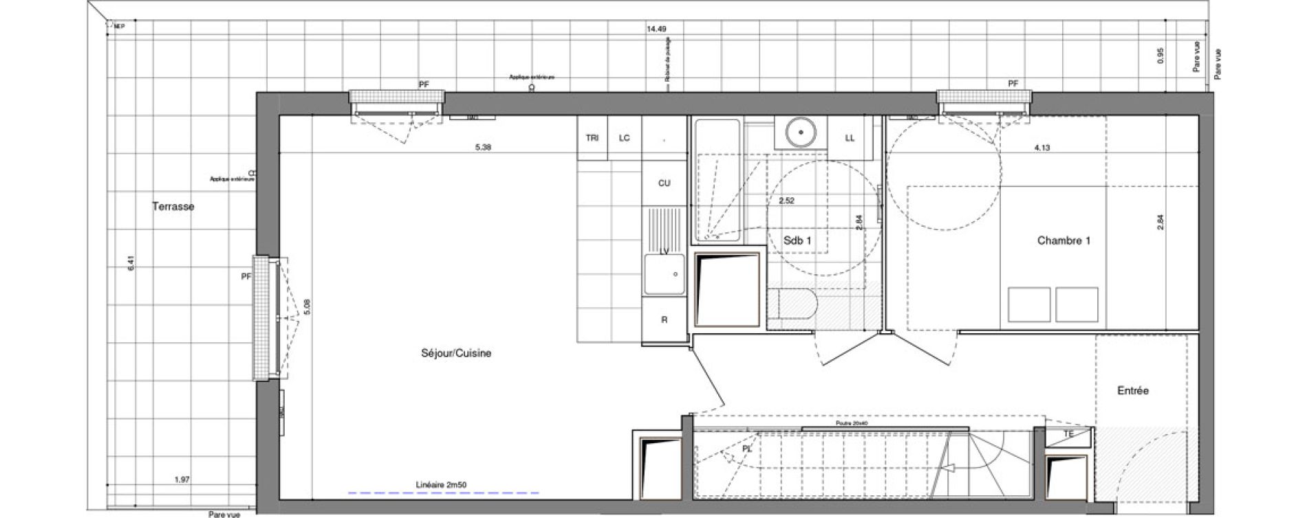 Duplex T5 de 103,12 m2 &agrave; Alfortville Grand ensemble