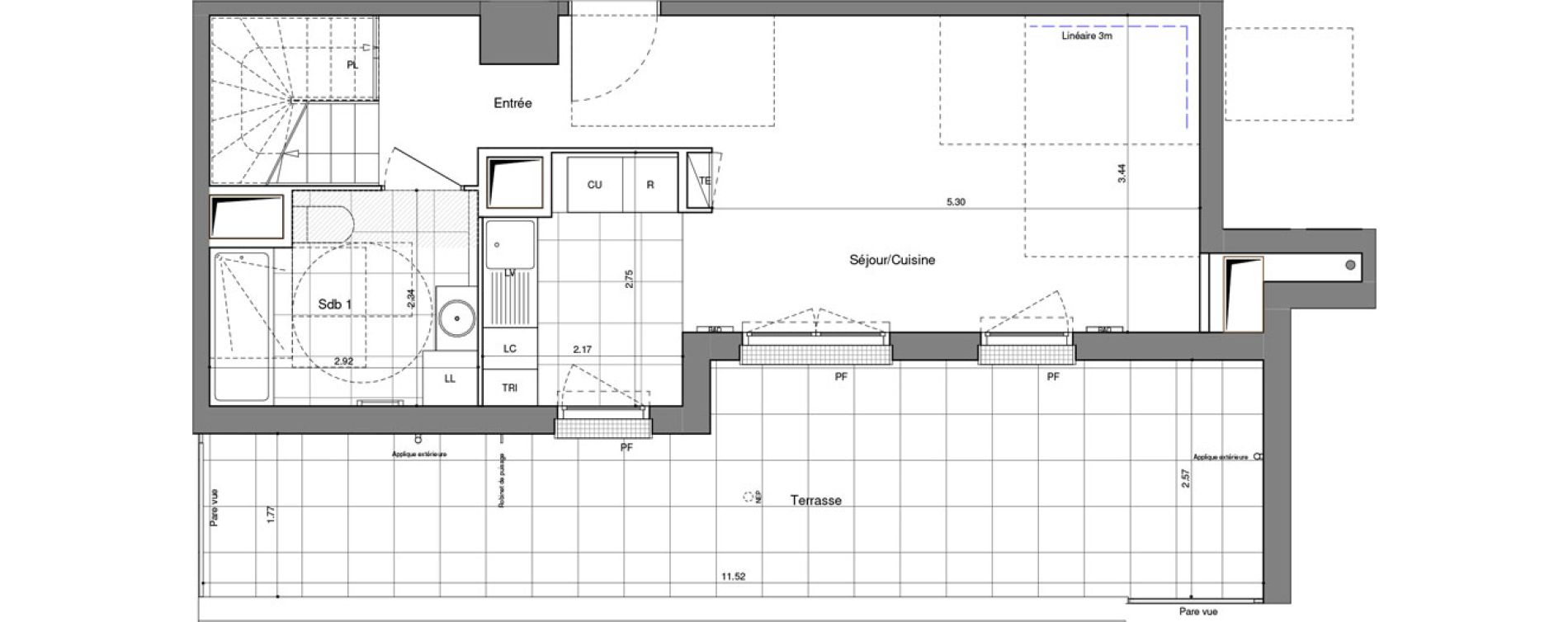 Duplex T5 de 94,16 m2 &agrave; Alfortville Grand ensemble