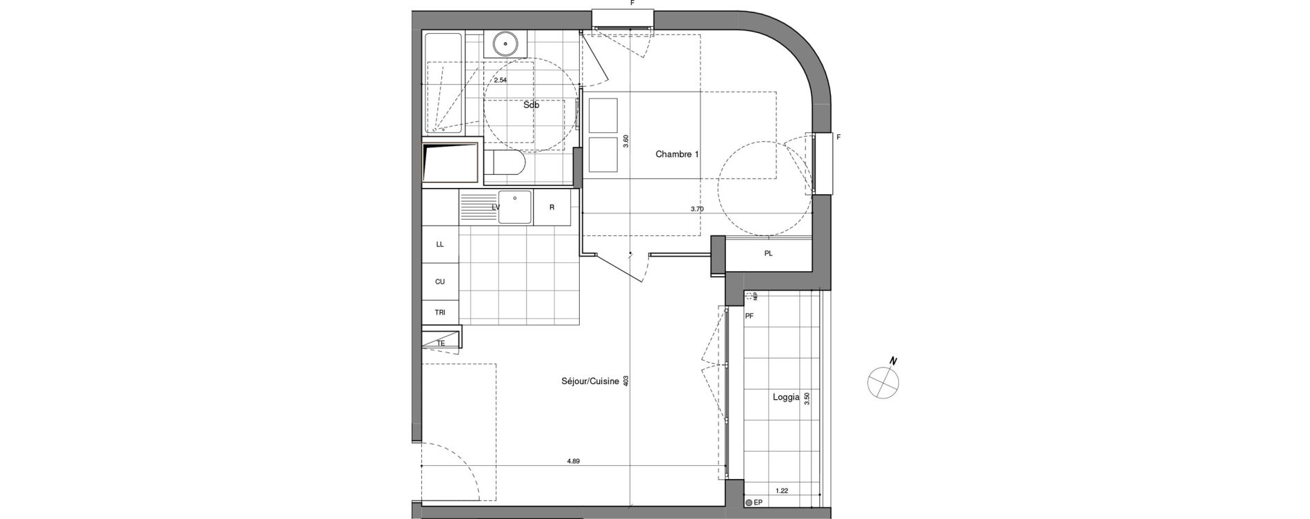 Appartement T2 de 41,00 m2 &agrave; Alfortville Grand ensemble