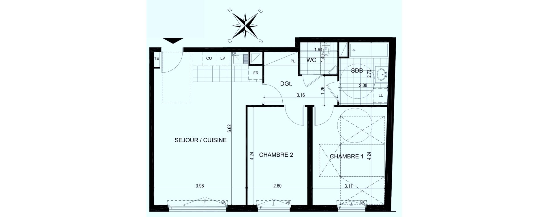 Appartement T3 de 65,09 m2 &agrave; Arcueil Centre