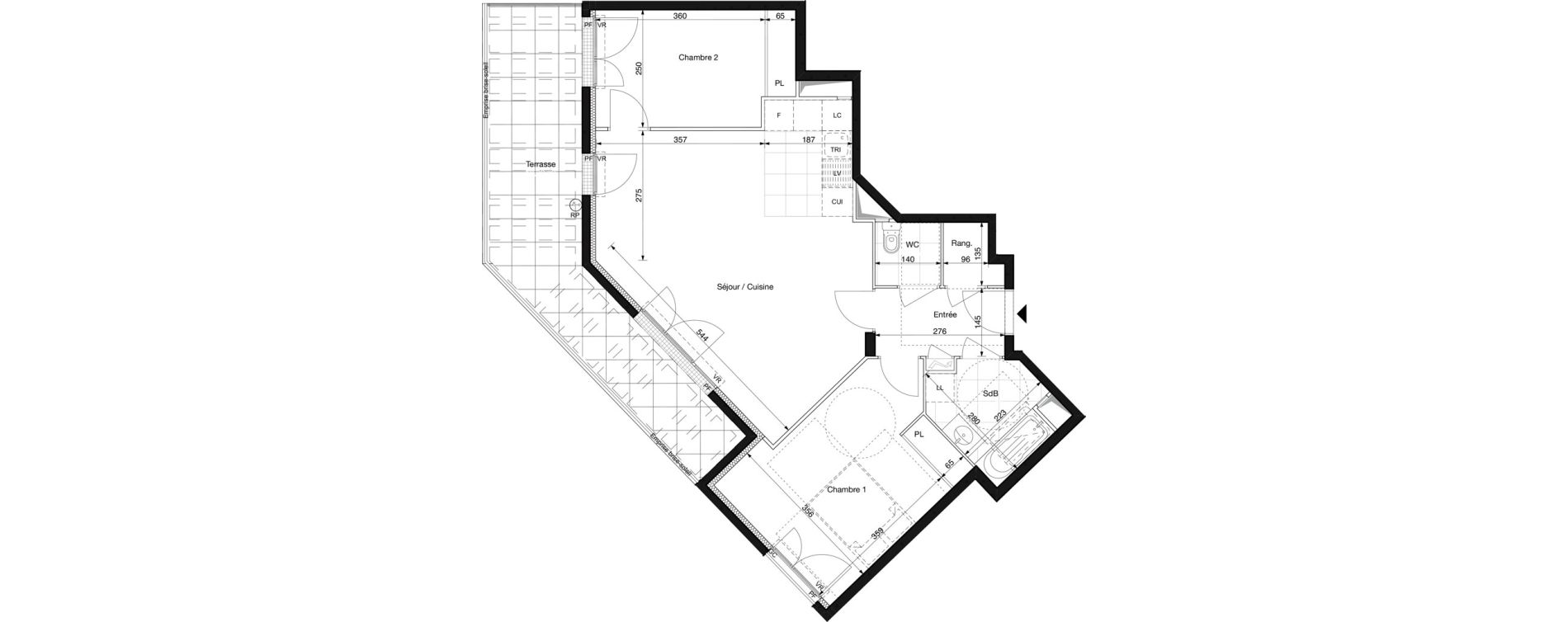 Appartement T3 de 67,23 m2 &agrave; Arcueil Centre