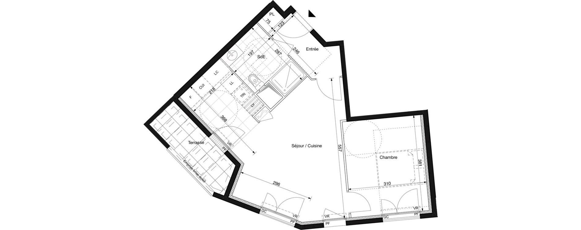 Appartement T2 de 46,62 m2 &agrave; Arcueil Centre