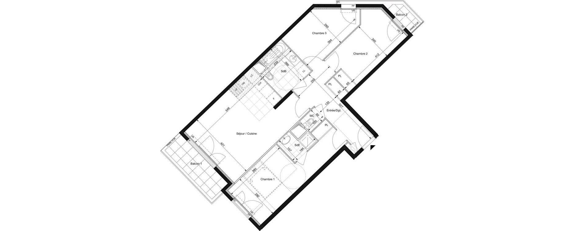 Appartement T4 de 79,24 m2 &agrave; Arcueil Centre