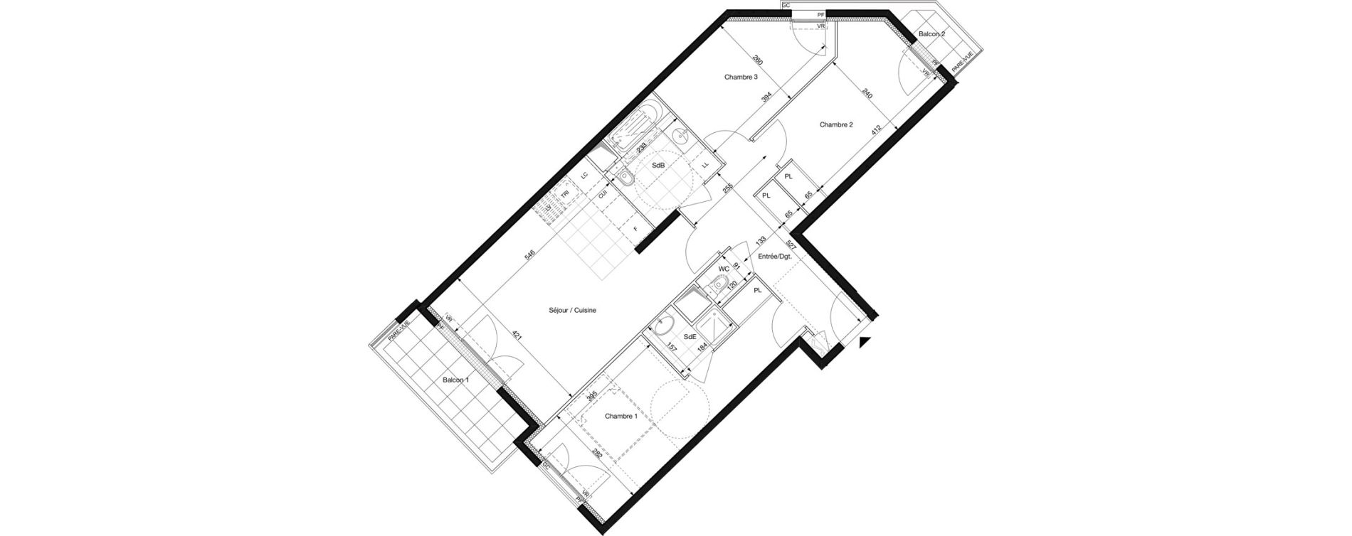 Appartement T4 de 79,24 m2 &agrave; Arcueil Centre