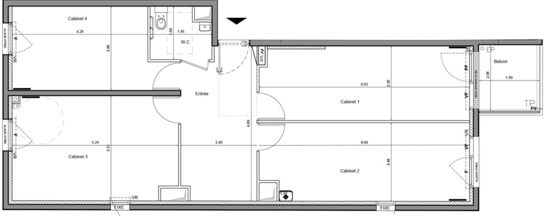 Appartement T3 de 74,40 m2 &agrave; Boissy-Saint-L&eacute;ger Le centre