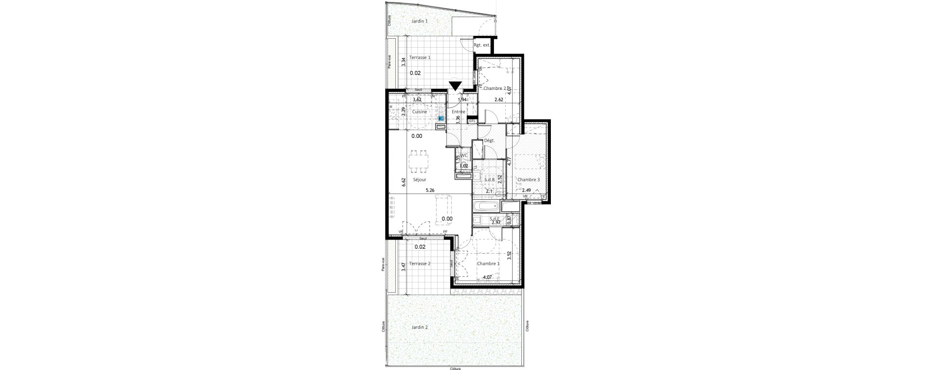 Appartement T4 de 96,12 m2 &agrave; Boissy-Saint-L&eacute;ger Savreau