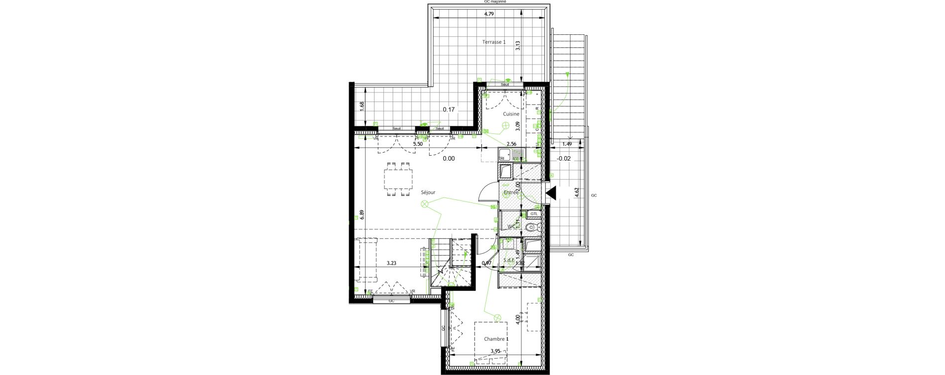 Duplex T5 de 111,99 m2 &agrave; Boissy-Saint-L&eacute;ger Savreau