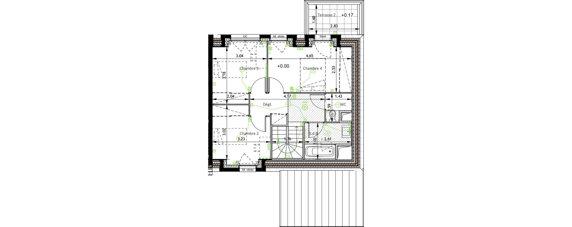 Duplex T5 de 111,99 m2 &agrave; Boissy-Saint-L&eacute;ger Savreau