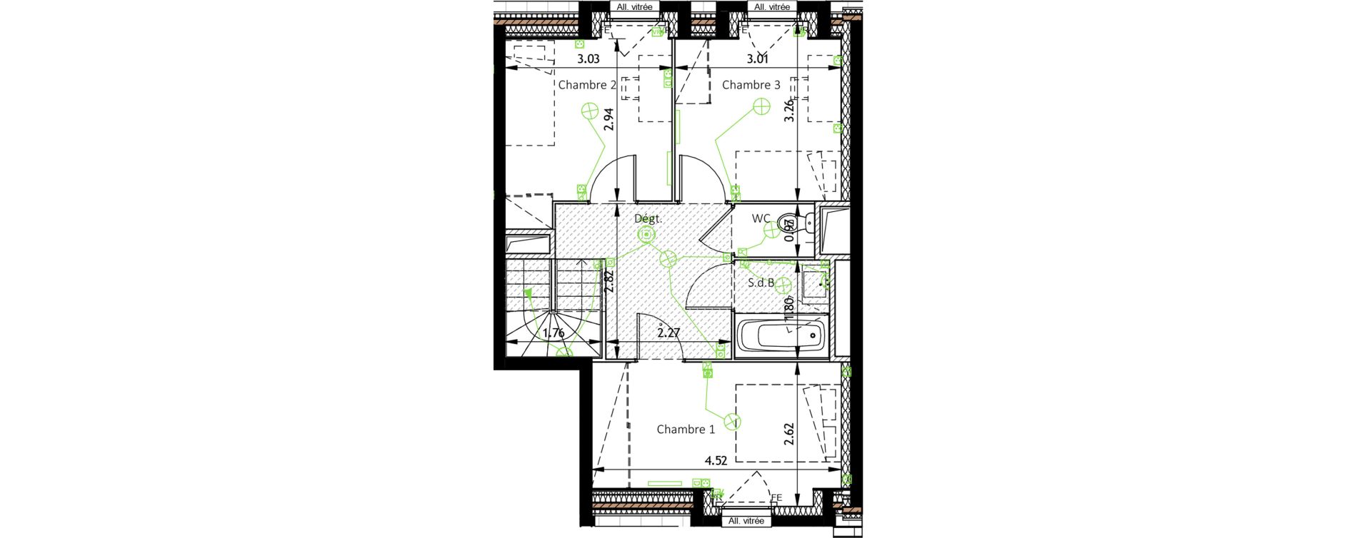 Duplex T4 de 91,13 m2 &agrave; Boissy-Saint-L&eacute;ger Savreau