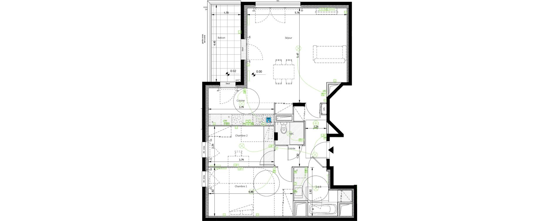 Appartement T3 de 75,62 m2 &agrave; Boissy-Saint-L&eacute;ger Savreau