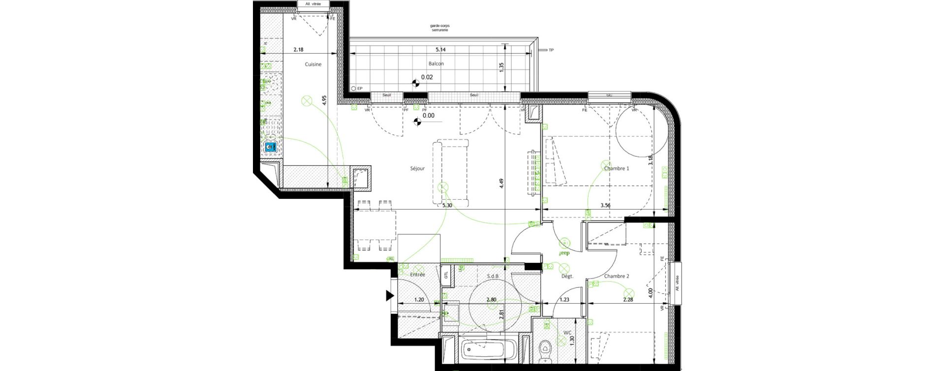 Appartement T3 de 69,35 m2 &agrave; Boissy-Saint-L&eacute;ger Savreau