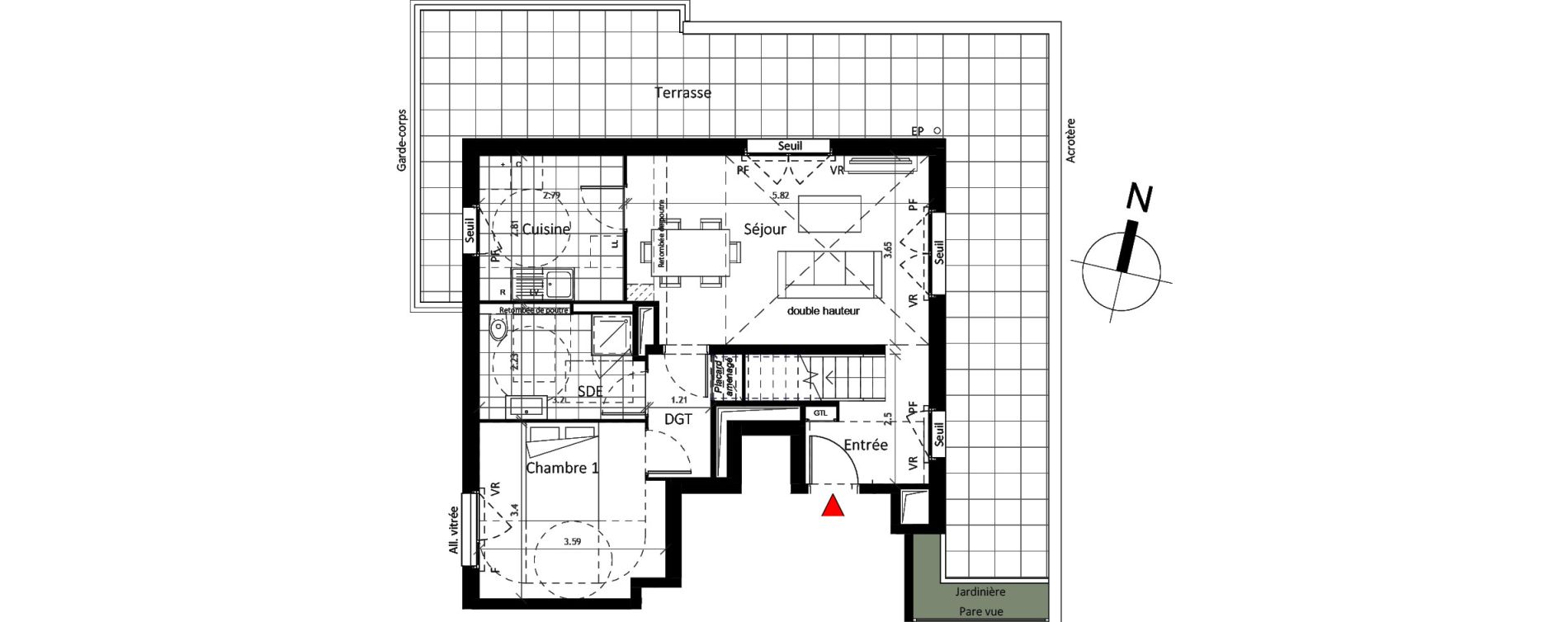 Duplex T4 de 86,00 m2 &agrave; Boissy-Saint-L&eacute;ger La charmeraie