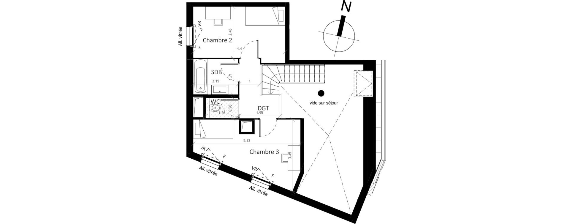 Duplex T4 de 85,30 m2 &agrave; Boissy-Saint-L&eacute;ger La charmeraie