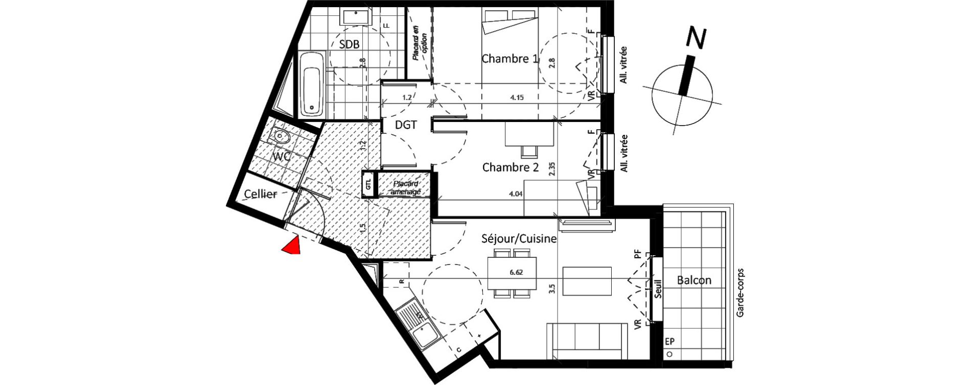 Appartement T3 de 63,60 m2 &agrave; Boissy-Saint-L&eacute;ger La charmeraie