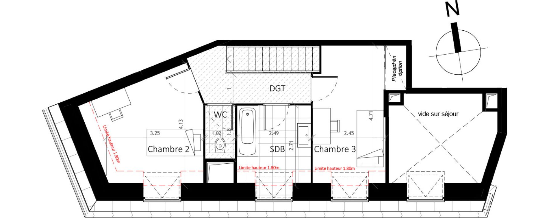 Duplex T4 de 93,00 m2 &agrave; Boissy-Saint-L&eacute;ger La charmeraie
