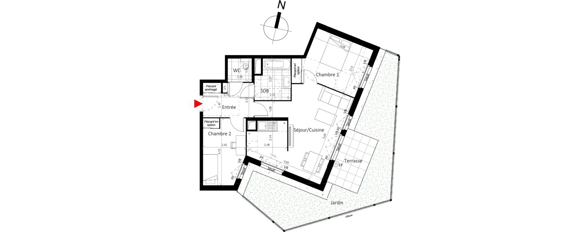 Appartement T3 de 62,20 m2 &agrave; Boissy-Saint-L&eacute;ger La charmeraie