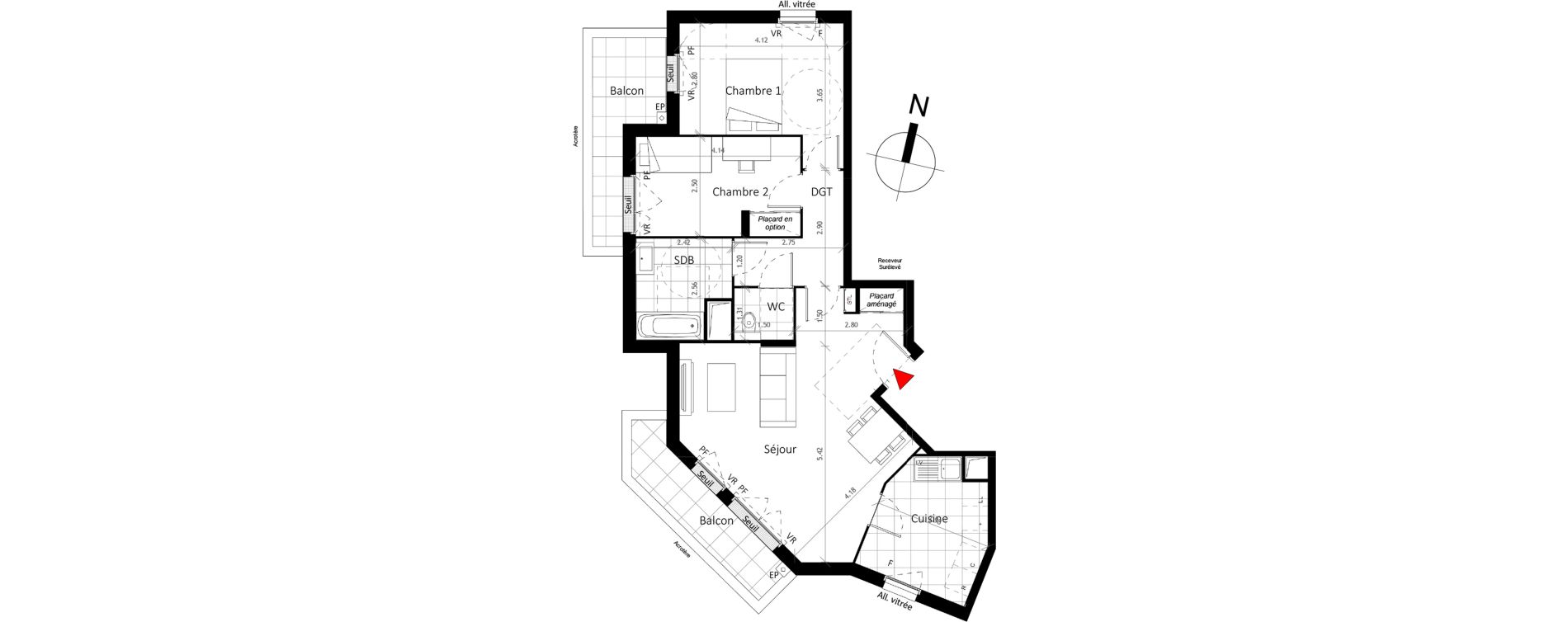 Appartement T3 de 71,40 m2 &agrave; Boissy-Saint-L&eacute;ger La charmeraie
