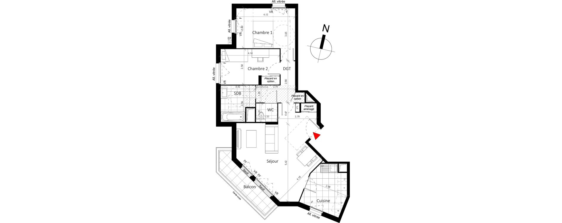 Appartement T3 de 71,80 m2 &agrave; Boissy-Saint-L&eacute;ger La charmeraie