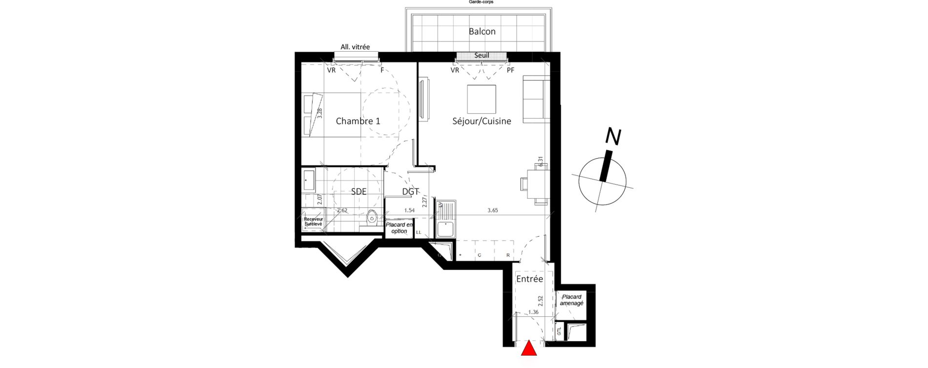 Appartement T2 de 49,70 m2 &agrave; Boissy-Saint-L&eacute;ger La charmeraie