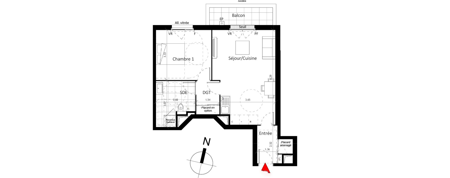 Appartement T2 de 51,10 m2 &agrave; Boissy-Saint-L&eacute;ger La charmeraie