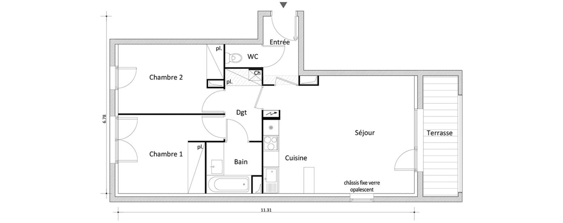 Appartement T3 de 58,81 m2 &agrave; Boissy-Saint-L&eacute;ger Boissy st leger