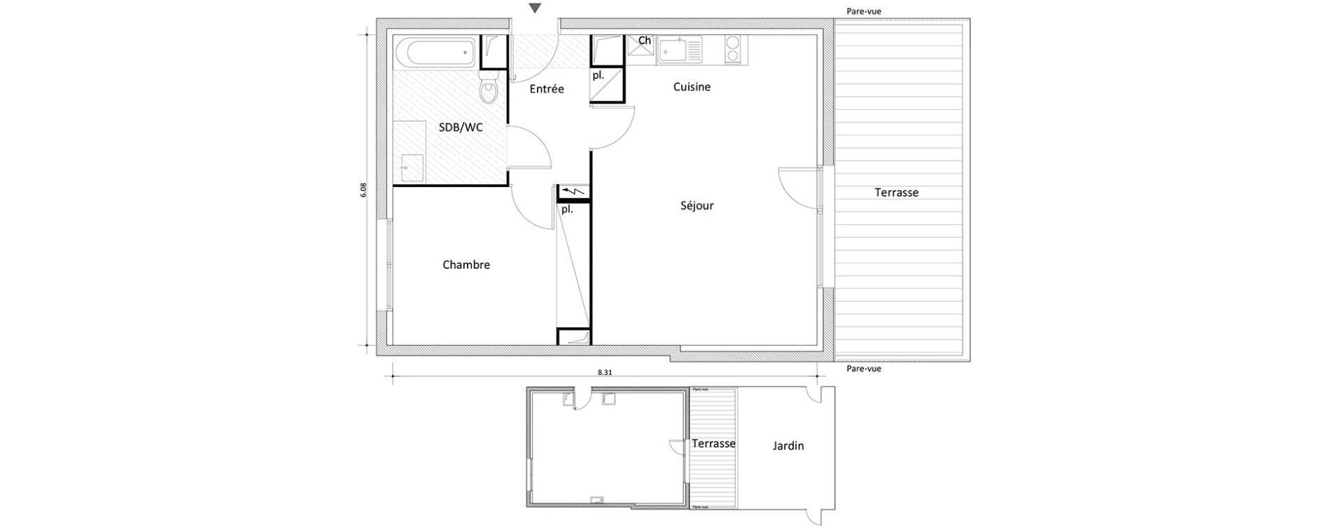 Appartement T2 de 48,61 m2 &agrave; Boissy-Saint-L&eacute;ger Boissy st leger