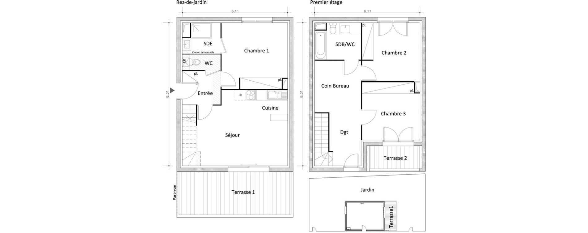 Duplex T4 de 88,30 m2 &agrave; Boissy-Saint-L&eacute;ger Boissy st leger
