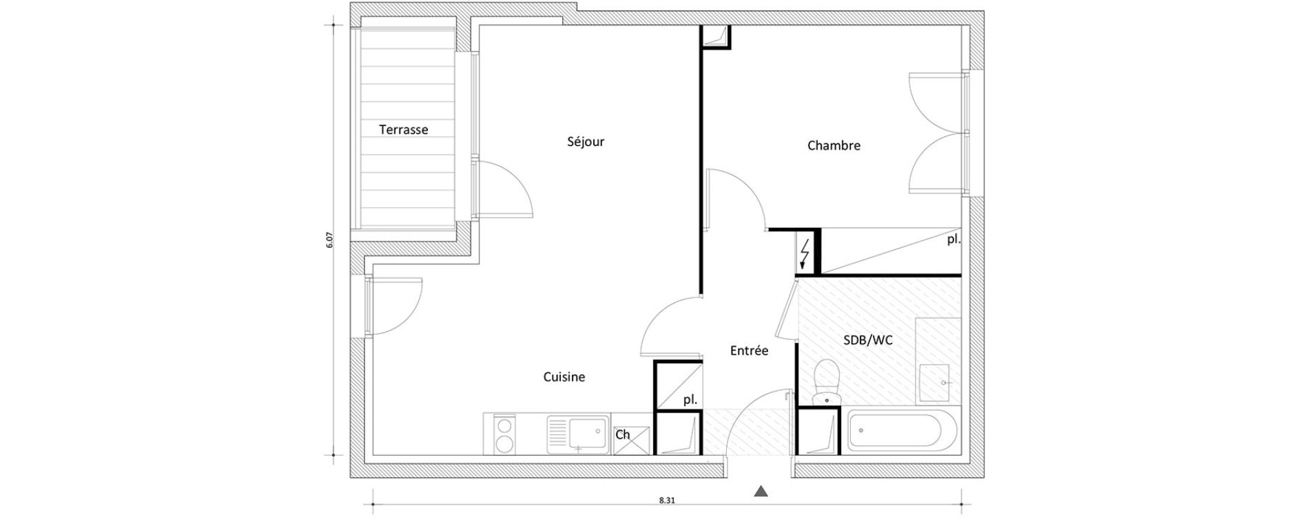 Appartement T2 de 43,57 m2 &agrave; Boissy-Saint-L&eacute;ger Boissy st leger