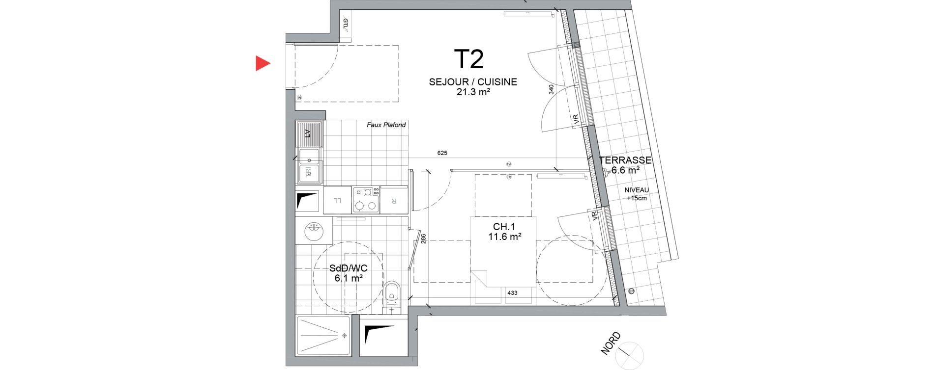 Appartement T2 de 39,00 m2 &agrave; Bonneuil-Sur-Marne Centre