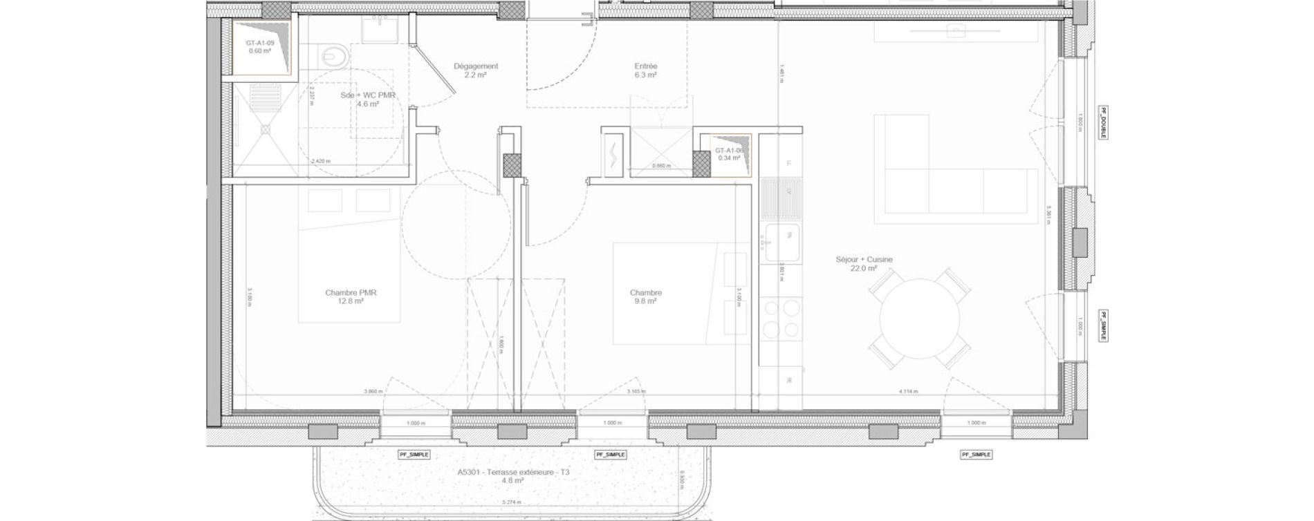 Appartement T3 de 57,70 m2 &agrave; Bry-Sur-Marne Centre