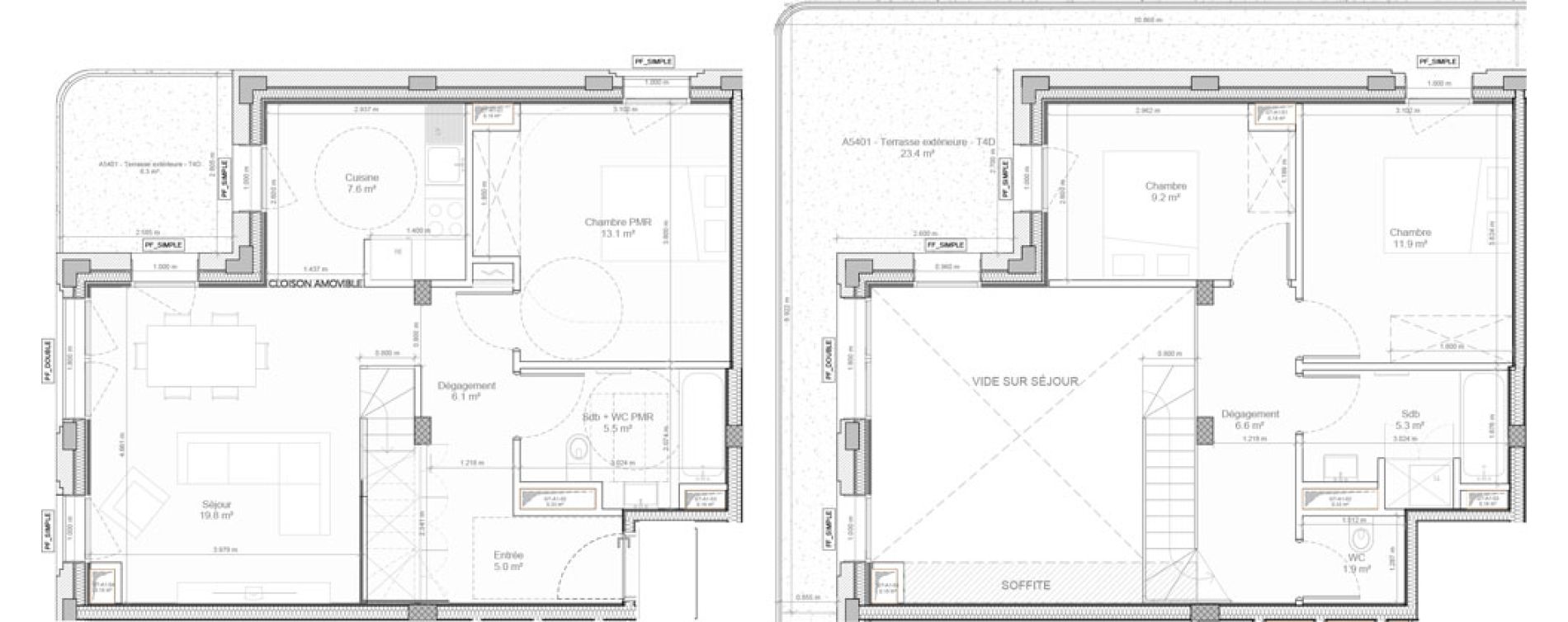 Duplex T4 de 92,10 m2 &agrave; Bry-Sur-Marne Centre