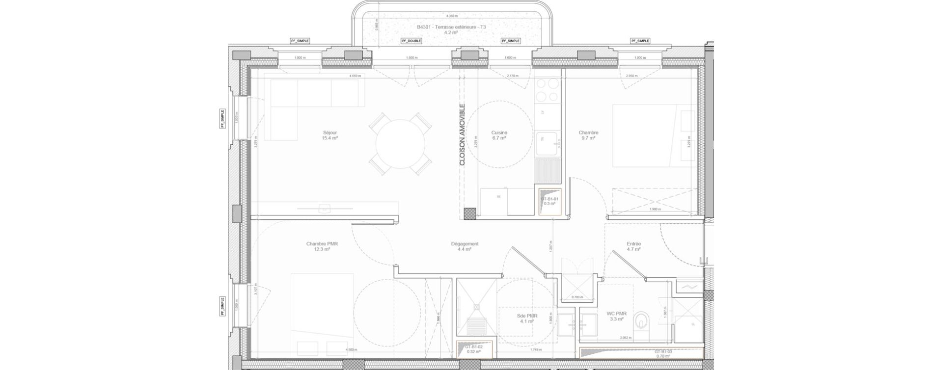 Appartement T3 de 60,50 m2 &agrave; Bry-Sur-Marne Centre