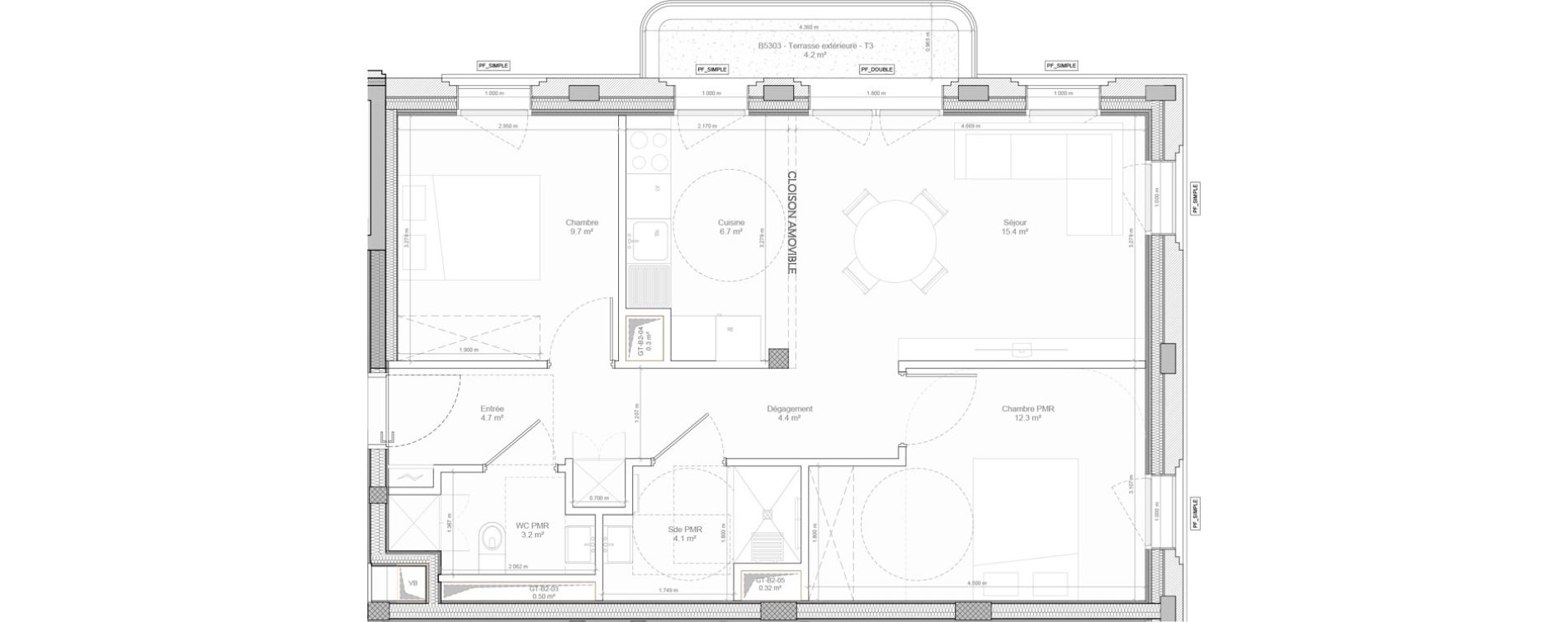 Appartement T3 de 60,30 m2 &agrave; Bry-Sur-Marne Centre