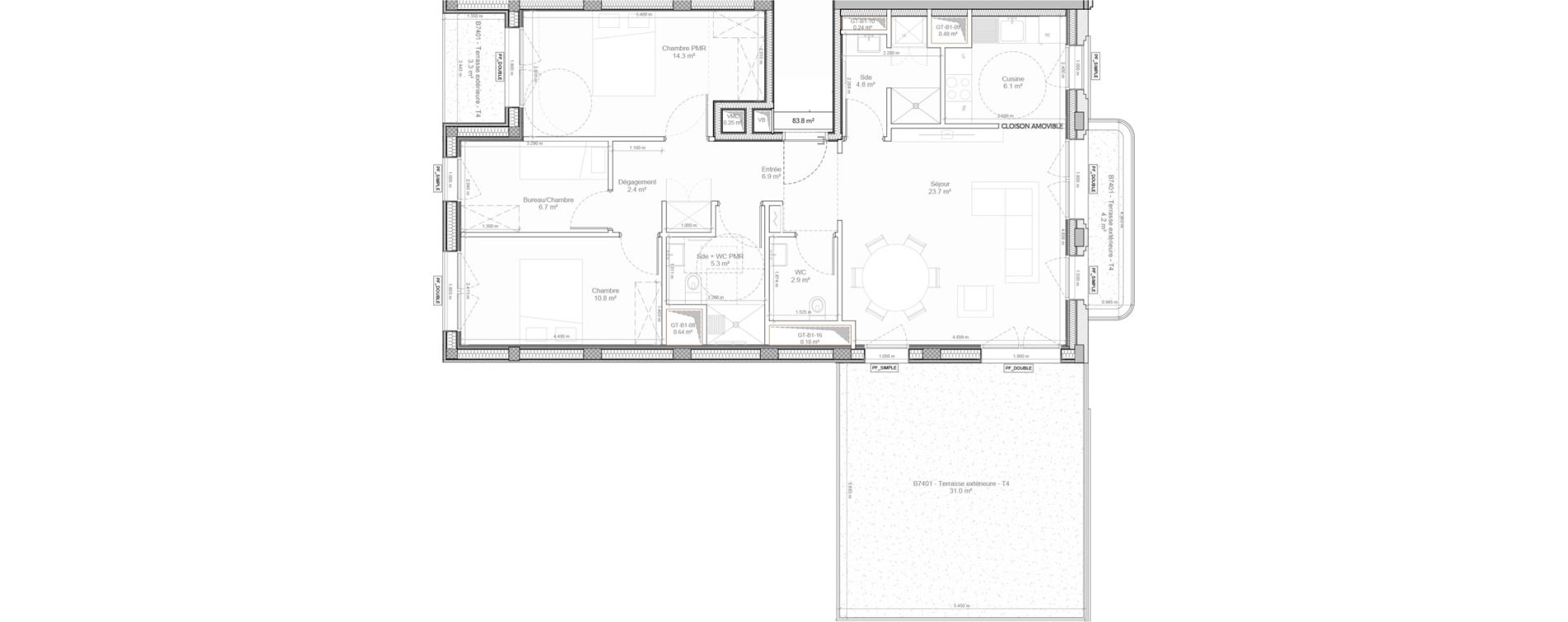 Appartement T4 de 83,80 m2 &agrave; Bry-Sur-Marne Centre