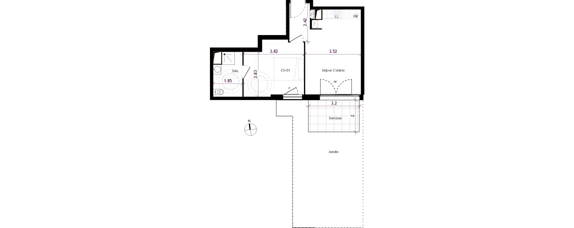 Appartement T2 de 38,00 m2 &agrave; Bry-Sur-Marne Centre
