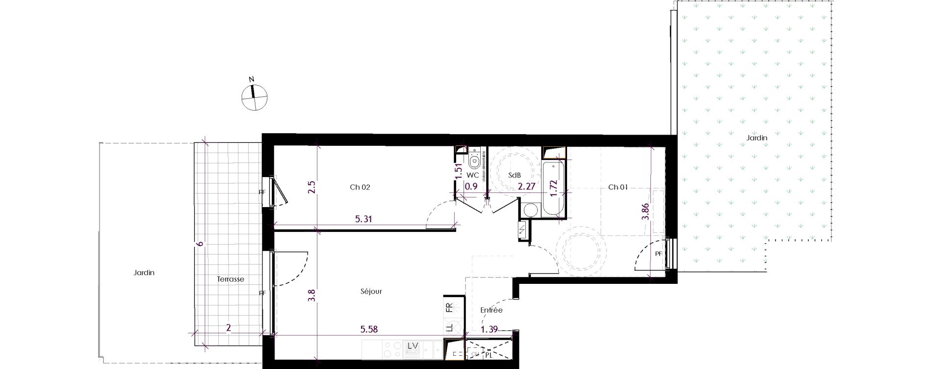 Appartement T3 de 60,00 m2 &agrave; Bry-Sur-Marne Centre