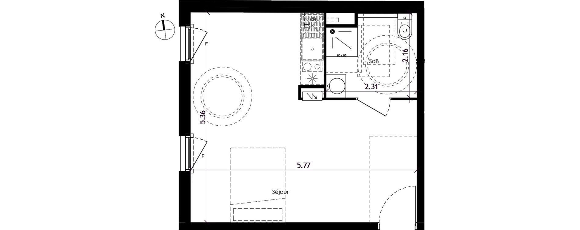 Appartement T1 de 30,10 m2 &agrave; Bry-Sur-Marne Centre