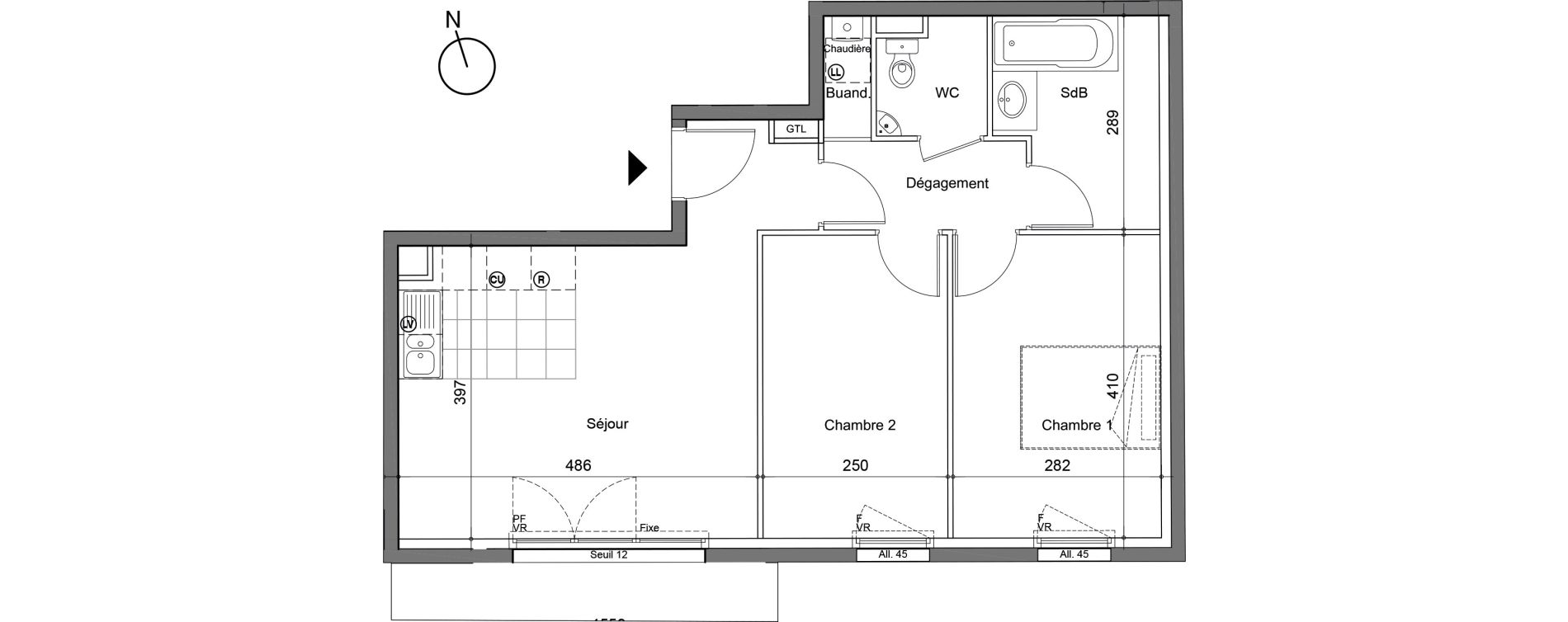 Appartement T3 de 56,40 m2 &agrave; Champigny-Sur-Marne Plant