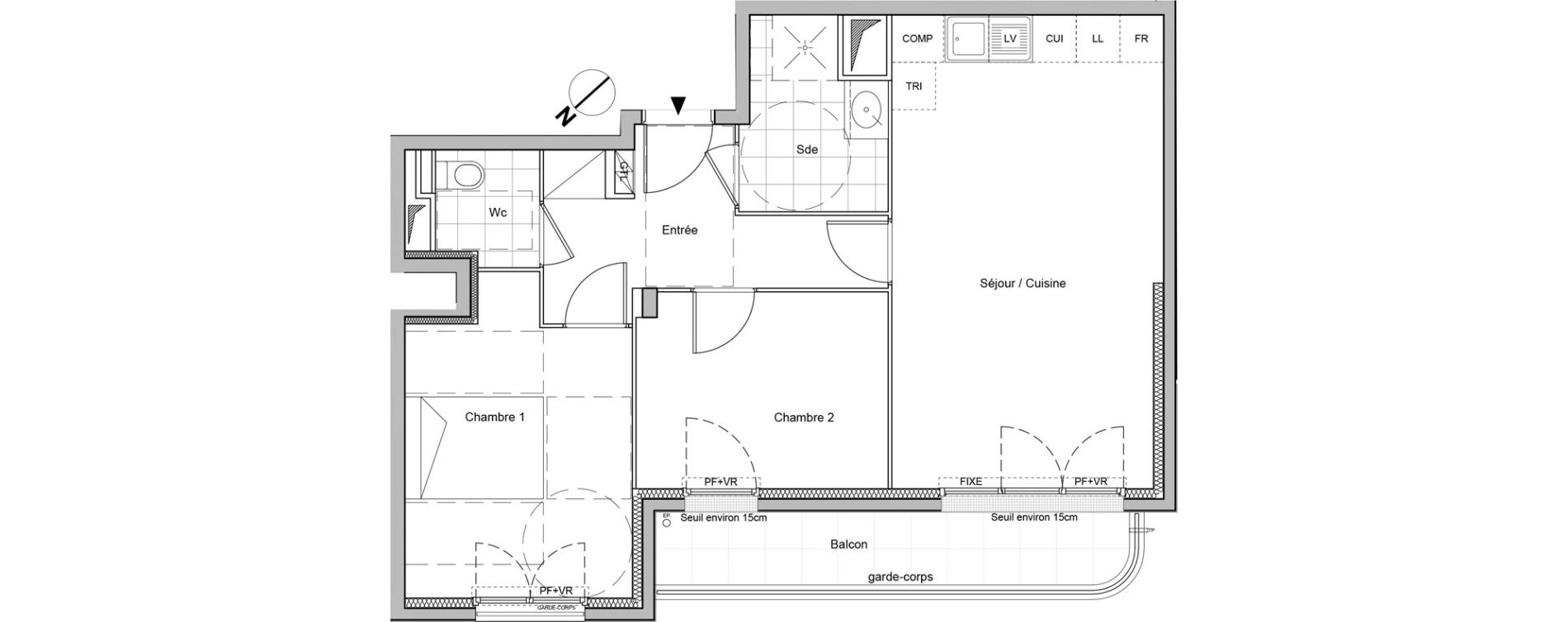 Appartement T3 de 60,20 m2 &agrave; Champigny-Sur-Marne Mordacs