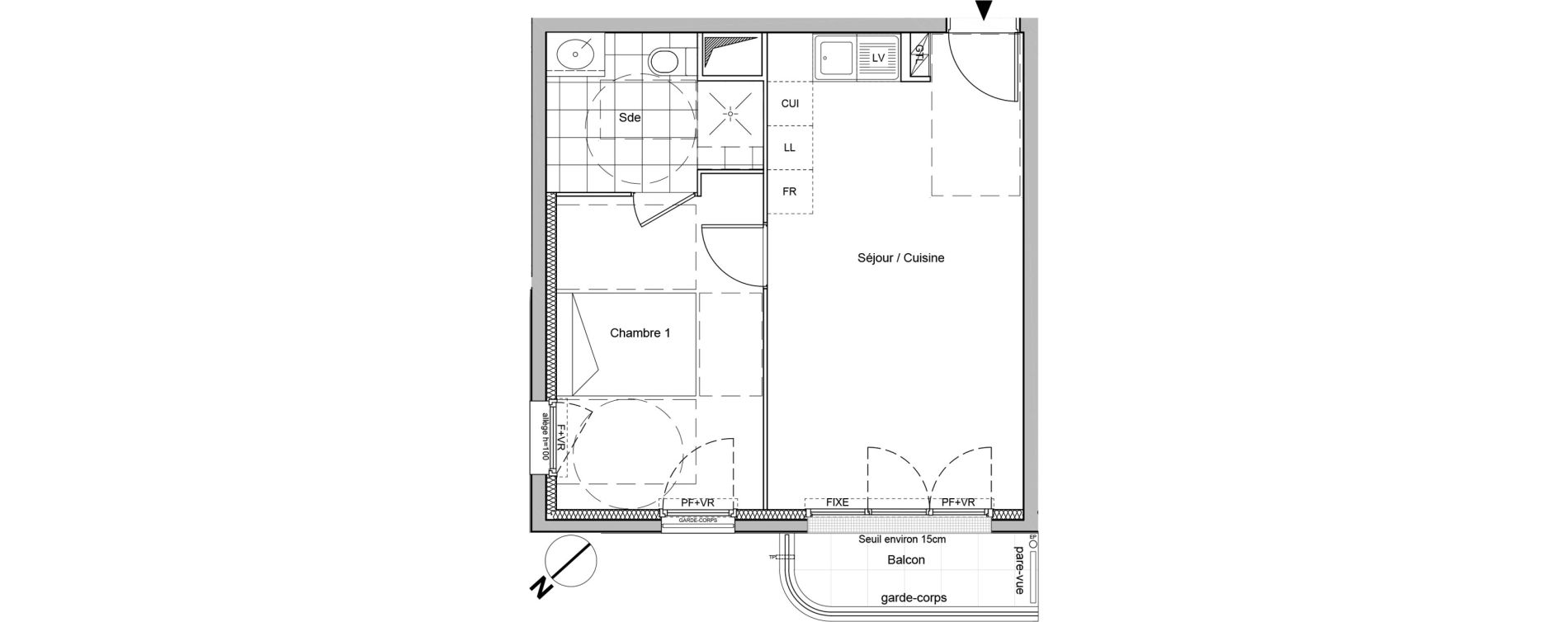 Appartement T2 de 39,90 m2 &agrave; Champigny-Sur-Marne Mordacs